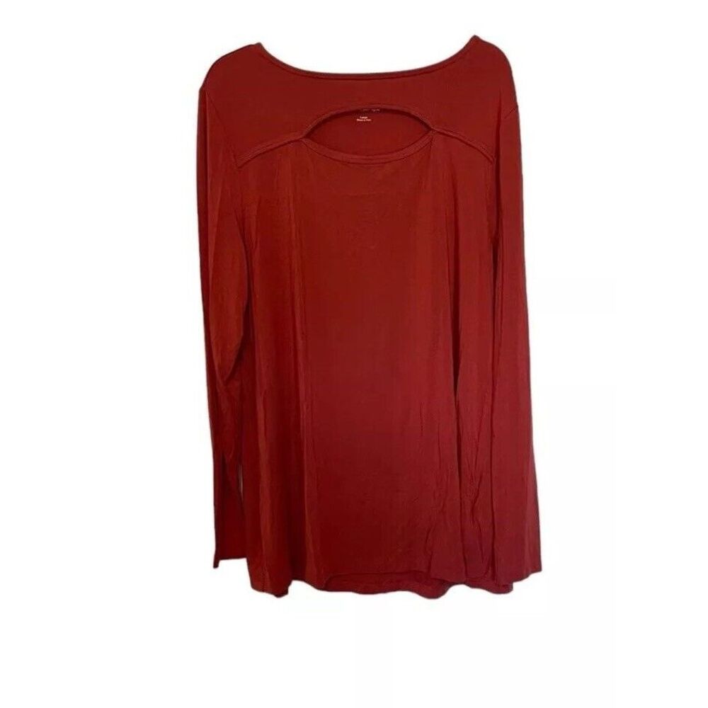 Soft Surroundings Beckett Cutout Peekaboo Tunic in Burnt Orange Fall Size Large